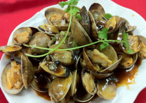 clams in black-bean sauce