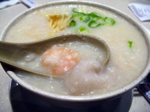 aromatic seafood congee with ginger